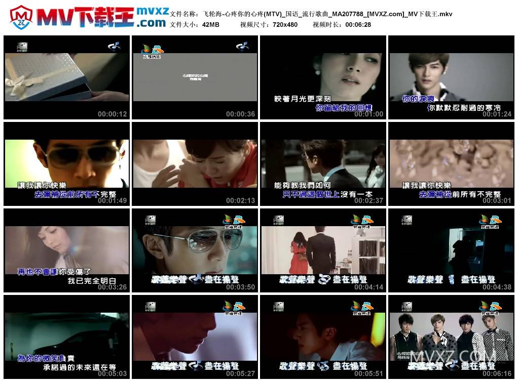 飞轮海-心疼你的心疼(MTV)_国语_流行歌曲_MA207788